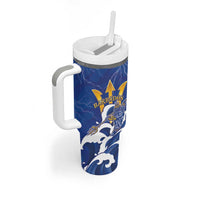 Personalized Barbados Tumbler With Handle Poseidon Trident