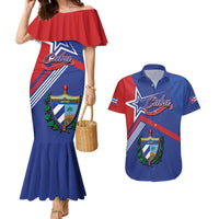 Cuba Coat Of Arms Couples Matching Mermaid Dress and Hawaiian Shirt The Pearl Of The Antilles