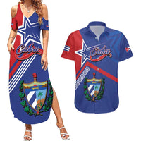 Cuba Coat Of Arms Couples Matching Summer Maxi Dress and Hawaiian Shirt The Pearl Of The Antilles