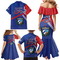 Cuba Coat Of Arms Family Matching Mermaid Dress and Hawaiian Shirt The Pearl Of The Antilles