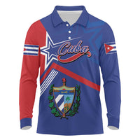 Cuba Coat Of Arms Long Sleeve Polo Shirt The Pearl Of The Antilles