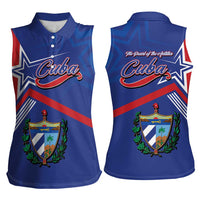 Cuba Coat Of Arms Women Sleeveless Polo Shirt The Pearl Of The Antilles