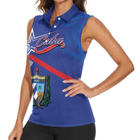 Cuba Coat Of Arms Women Sleeveless Polo Shirt The Pearl Of The Antilles