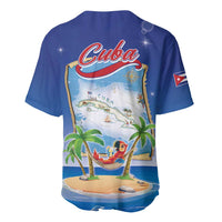 Cuba Baseball Jersey Funny Macaw Decorative Map