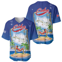 Cuba Baseball Jersey Funny Macaw Decorative Map
