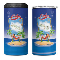 Cuba 4 in 1 Can Cooler Tumbler Funny Macaw Decorative Map