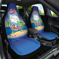 Cuba Car Seat Cover Funny Macaw Decorative Map