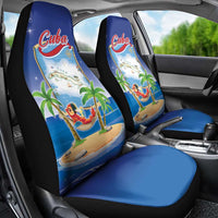 Cuba Car Seat Cover Funny Macaw Decorative Map