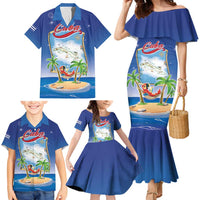 Cuba Family Matching Mermaid Dress and Hawaiian Shirt Funny Macaw Decorative Map