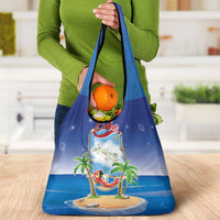 Cuba Grocery Bag Funny Macaw Decorative Map