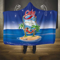 Cuba Hooded Blanket Funny Macaw Decorative Map