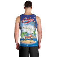 Cuba Men Tank Top Funny Macaw Decorative Map