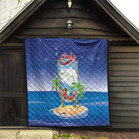 Cuba Quilt Funny Macaw Decorative Map