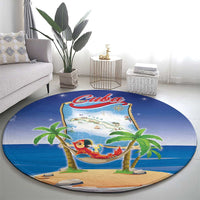 Cuba Round Carpet Funny Macaw Decorative Map