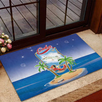 Cuba Rubber Doormat Funny Macaw Decorative Map