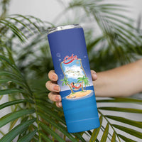 Cuba Skinny Tumbler Funny Macaw Decorative Map