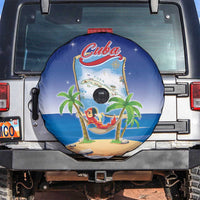 Cuba Spare Tire Cover Funny Macaw Decorative Map