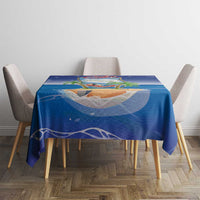 Cuba Tablecloth Funny Macaw Decorative Map