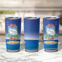 Cuba Tumbler Cup Funny Macaw Decorative Map