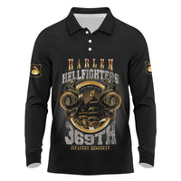 Never Forget Harlem Hellfighters Long Sleeve Polo Shirt Strength Courage And Glory