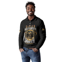 Never Forget Harlem Hellfighters Long Sleeve Polo Shirt Strength Courage And Glory