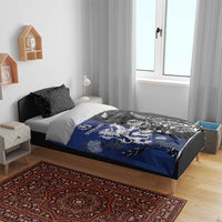 New Zealand And Scotland Rugby Bedding Set Maori Tiki With Thistle Together