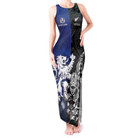 New Zealand And Scotland Rugby Custom Tank Maxi Dress Maori Tiki With Thistle Together