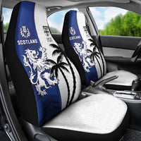 Fiji And Scotland Rugby Car Seat Cover Fijian Palm Tree With Thistle Together