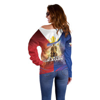 Philippines Off Shoulder Sweater Maligayang Araw Ng Kalayaan