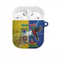 Brazil And Haiti Football AirPods Case Jaguar With Kanson Wouj Special Style