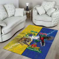 Brazil And Haiti Football Area Rug Jaguar With Kanson Wouj Special Style