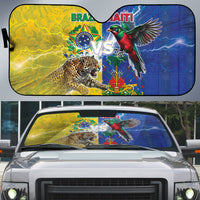 Brazil And Haiti Football Auto Sun Shade Jaguar With Kanson Wouj Special Style