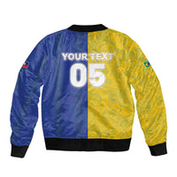 Custom Brazil And Haiti Football Bomber Jacket Jaguar With Kanson Wouj Special Style