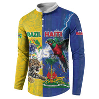 Custom Brazil And Haiti Football Button Sweatshirt Jaguar With Kanson Wouj Special Style