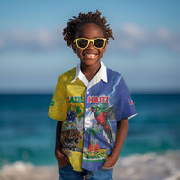 Custom Brazil And Haiti Football Kid Hawaiian Shirt Jaguar With Kanson Wouj Special Style