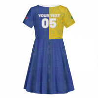 Custom Brazil And Haiti Football Kid Short Sleeve Dress Jaguar With Kanson Wouj Special Style