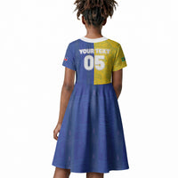 Custom Brazil And Haiti Football Kid Short Sleeve Dress Jaguar With Kanson Wouj Special Style