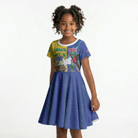 Custom Brazil And Haiti Football Kid Short Sleeve Dress Jaguar With Kanson Wouj Special Style