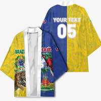 Custom Brazil And Haiti Football Kimono Jaguar With Kanson Wouj Special Style