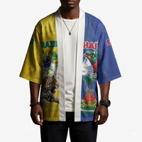 Custom Brazil And Haiti Football Kimono Jaguar With Kanson Wouj Special Style
