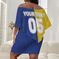 Custom Brazil And Haiti Football Off Shoulder Short Dress Jaguar With Kanson Wouj Special Style