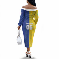 Custom Brazil And Haiti Football Off The Shoulder Long Sleeve Dress Jaguar With Kanson Wouj Special Style