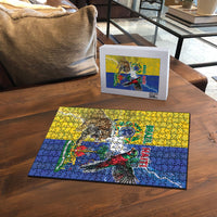 Brazil And Haiti Football Puzzle Jaguar With Kanson Wouj Special Style