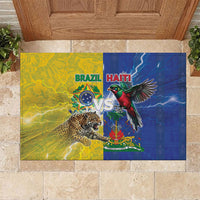 Brazil And Haiti Football Rubber Doormat Jaguar With Kanson Wouj Special Style
