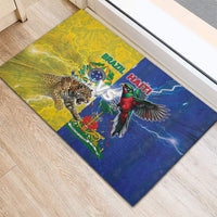 Brazil And Haiti Football Rubber Doormat Jaguar With Kanson Wouj Special Style