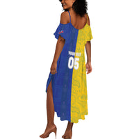 Custom Brazil And Haiti Football Summer Maxi Dress Jaguar With Kanson Wouj Special Style