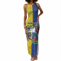 Custom Brazil And Haiti Football Tank Maxi Dress Jaguar With Kanson Wouj Special Style