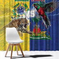 Brazil And Haiti Football Window Curtain Jaguar With Kanson Wouj Special Style