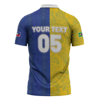 Custom Brazil And Haiti Football Zipper Polo Shirt Jaguar With Kanson Wouj Special Style