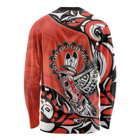 Canada National Indigenous Peoples Day Long Sleeve Shirt Haida Art Eagle